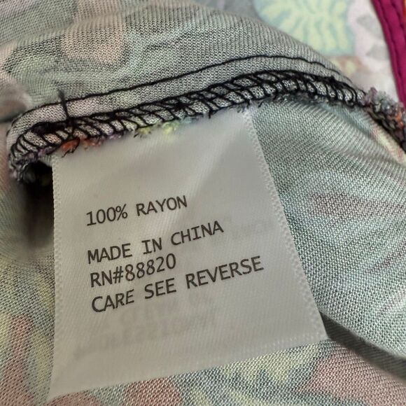 Rachel Zoe Cropped Wrap Top Collared Blouse Floral Black Boho Multi Size XL - Picture 5 of 8